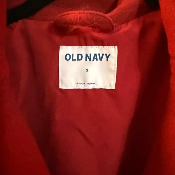 Old Navy Red Single-Breasted Pea Coat - Picture 2 of 2